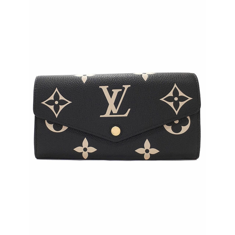 Louis Vuitton Bicolor Monogram Empreinte Portefeuille Sarah Bi fold Long Wallet
